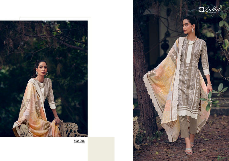 Zulfat Designer Mashq Pure Cotton Exclusive Printed Designer Salwar Kameez