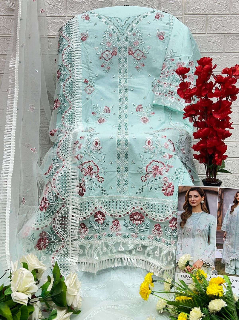 Zaha Farasha Vol 2 Cotton With Heavy Embroidery Digital Work Of Pakistani Salwar Kameez