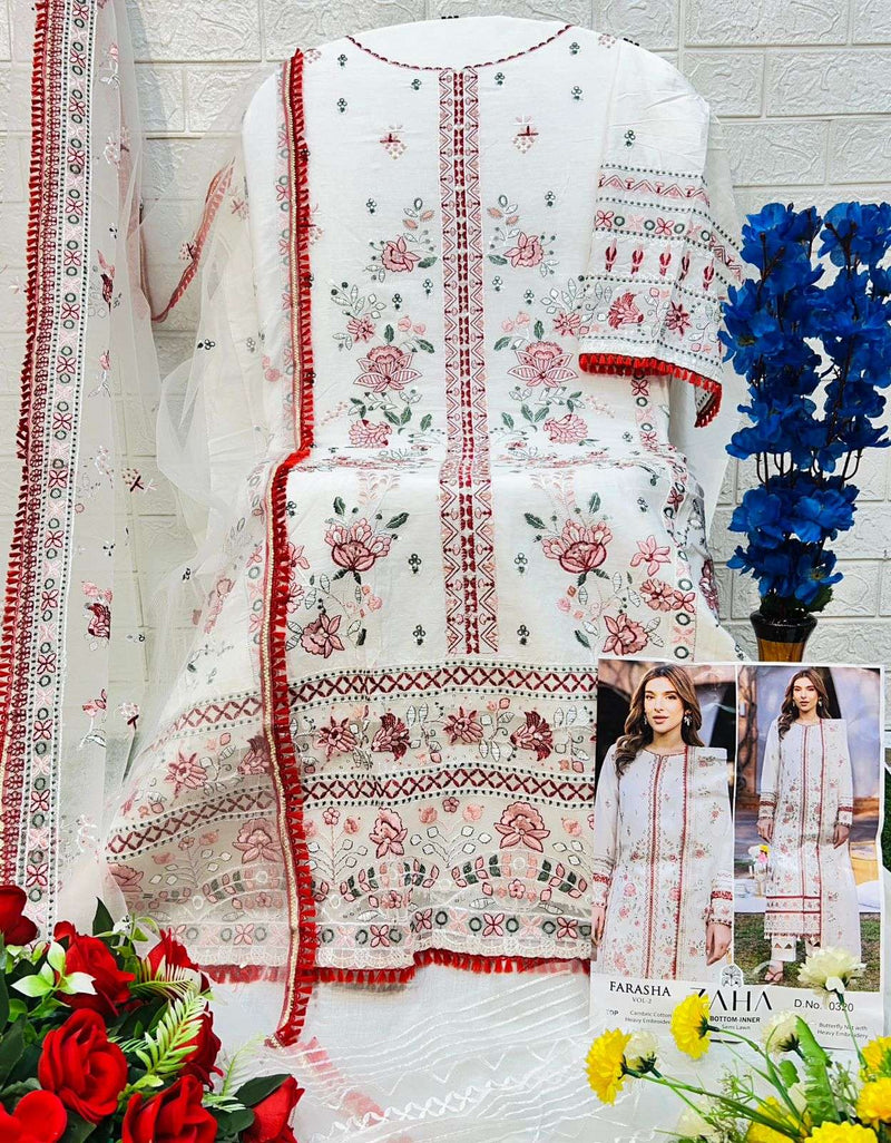 Zaha Farasha Vol 2 Cotton With Heavy Embroidery Digital Work Of Pakistani Salwar Kameez