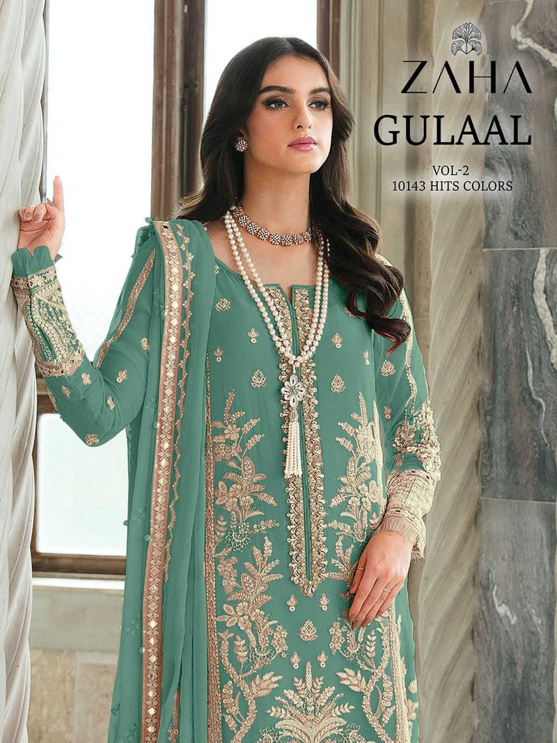 Zaha Gulaal Vol 2 Georgette Heavy Embroidered Work Salwar Suit