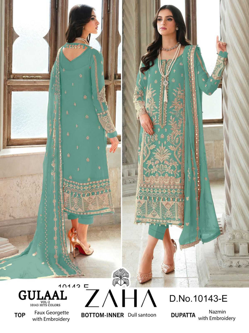 Zaha Gulaal Vol 2 Georgette Heavy Embroidered Work Salwar Suit
