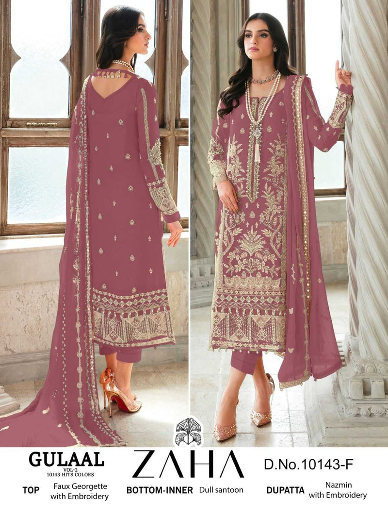 Zaha Gulaal Vol 2 Georgette Heavy Embroidered Work Salwar Suit