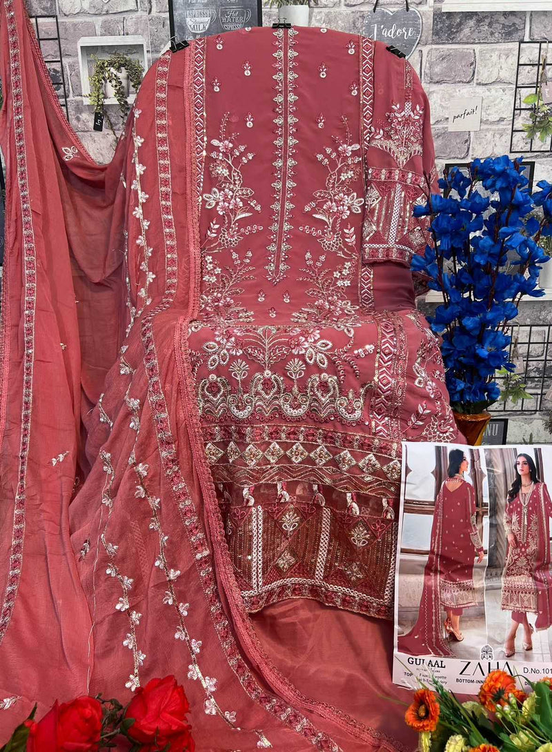 Zaha Gulaal Vol 2 Georgette Heavy Embroidered Work Salwar Suit