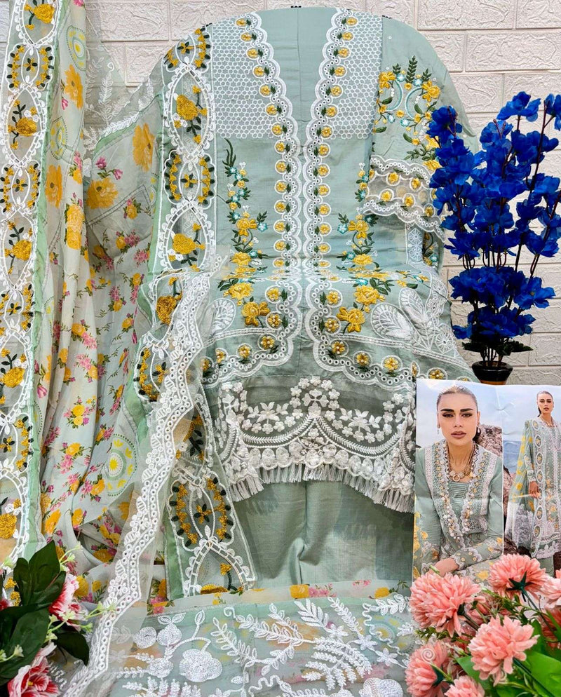 Zaha Noori Mirha Cambric Cotton With Heavy Embroidery Designer Pakistani Salwar Kameez