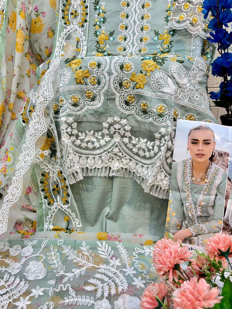 Zaha Noori Mirha Cambric Cotton With Heavy Embroidery Designer Pakistani Salwar Kameez