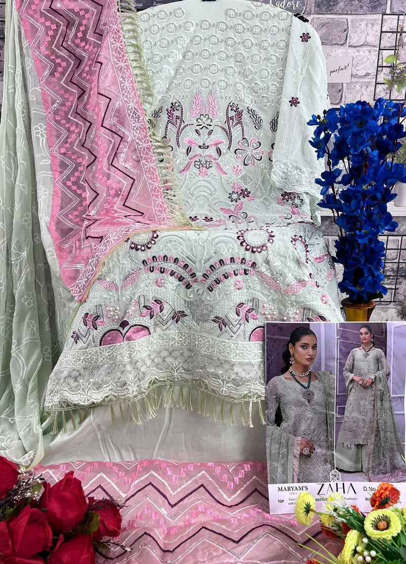 Zaha Maryam Vol 2 Georgette Heavy Embroidered Work Salwar Suit