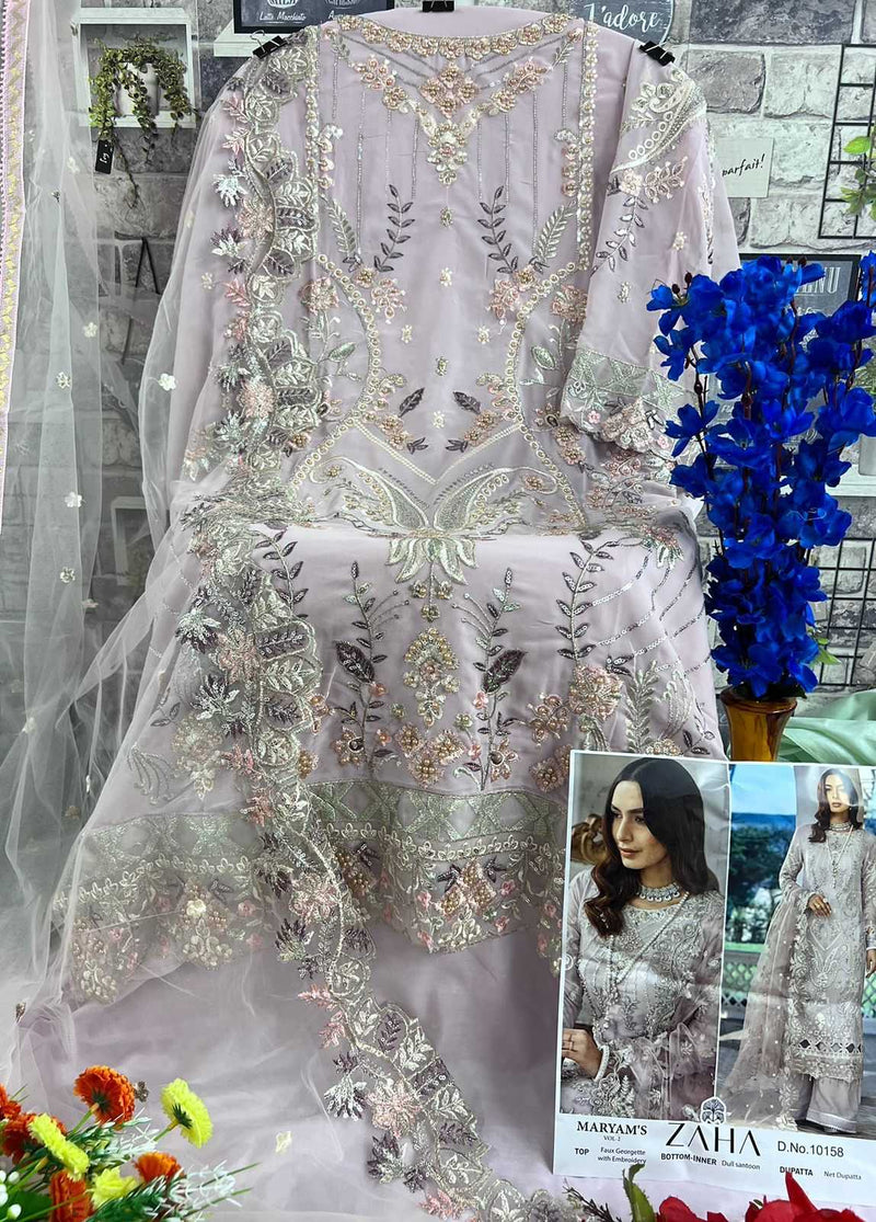 Zaha Maryam Vol 2 Georgette Heavy Embroidered Work Salwar Suit