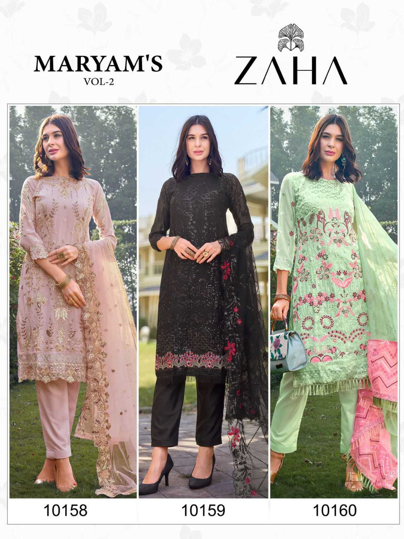 Zaha Maryam Vol 2 Georgette Heavy Embroidered Work Salwar Suit