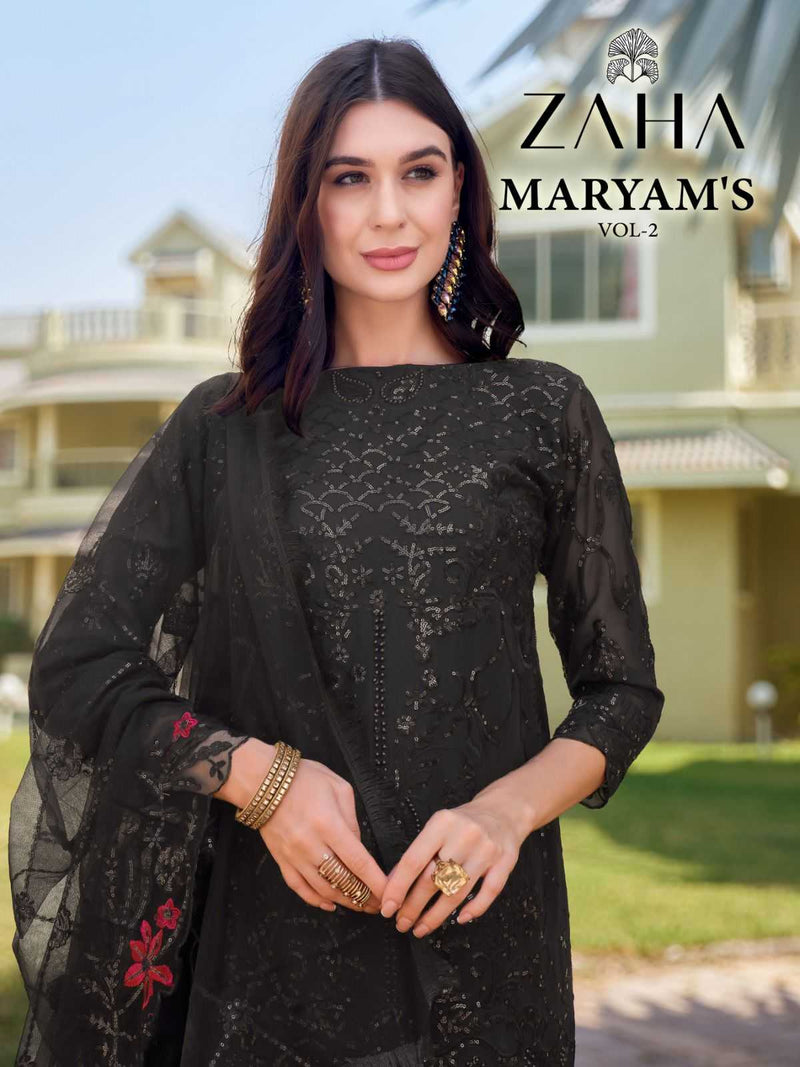 Zaha Maryam Vol 2 Georgette Heavy Embroidered Work Salwar Suit