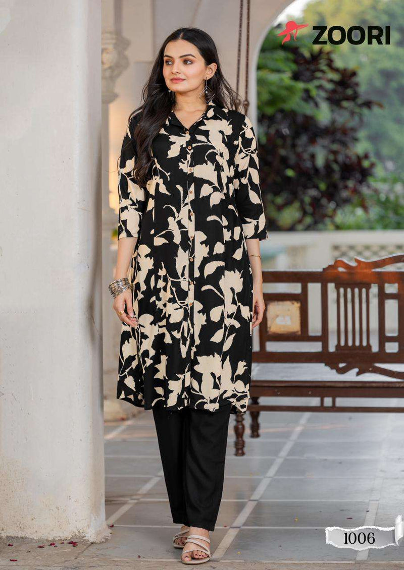 Zoori Alexa Vol 2 Pure Rayon Print Fancy Kurti