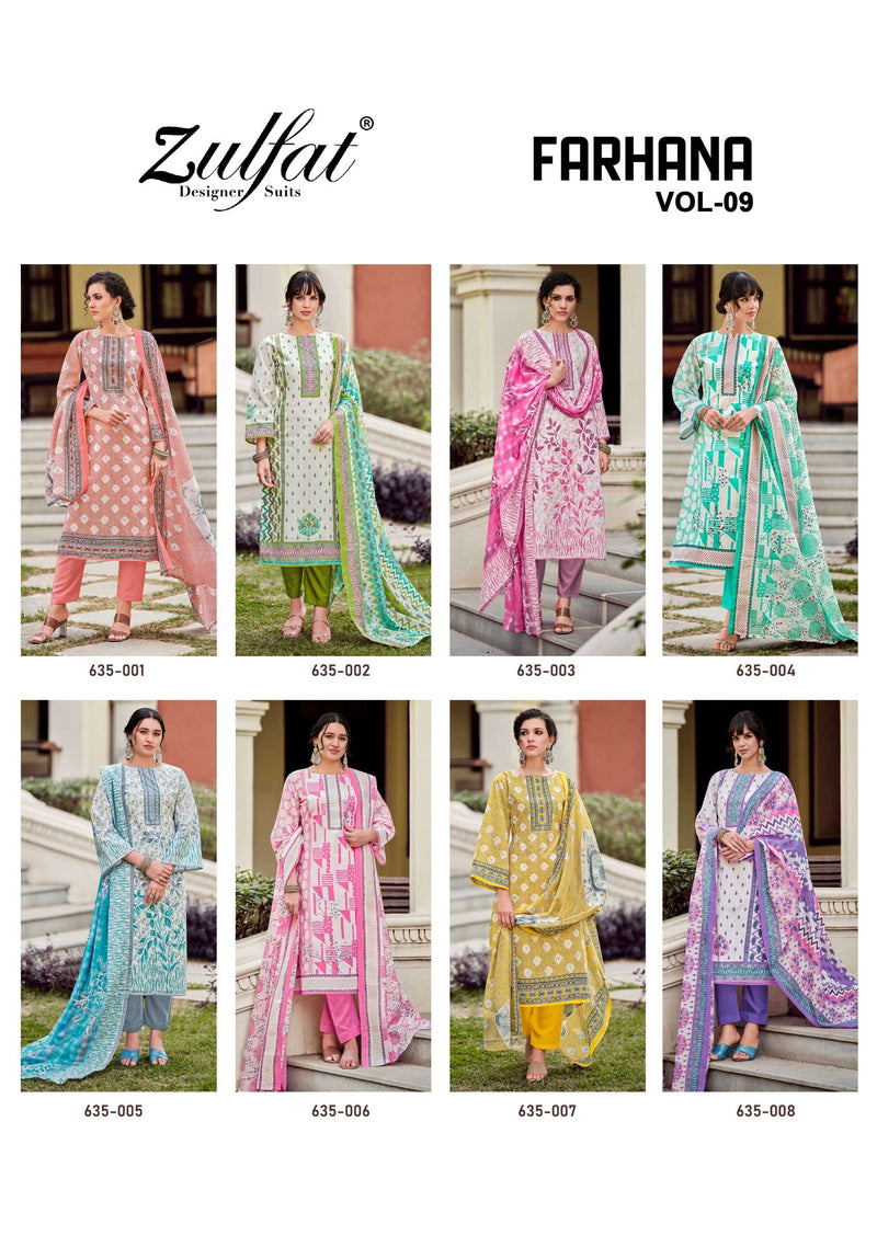 Zulfat Designer Studio Farhana Vol 9 Pure Cotton Printed Fancy Salwar Suit
