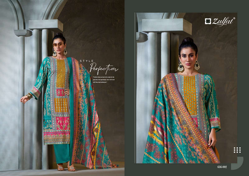 Zulfat Designer Suits Aayat Vol 15 Pure Viscose Rayon Handwork Salwar Suit