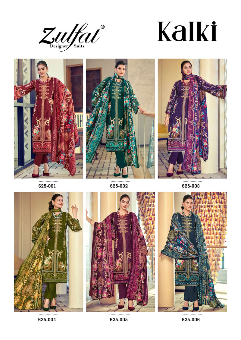 Zulfat Designer Suits Kalki Pure Viscose Rayon Printed Embroidered Work Salwar Suit