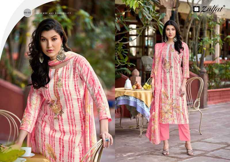 Zulfat Designer Suits Noor Vol 2 Pure Cotton Embroidery Work Salwar Suit