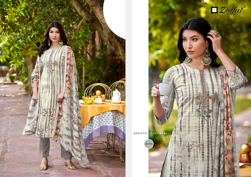 Zulfat Designer Suits Noor Vol 2 Pure Cotton Embroidery Work Salwar Suit