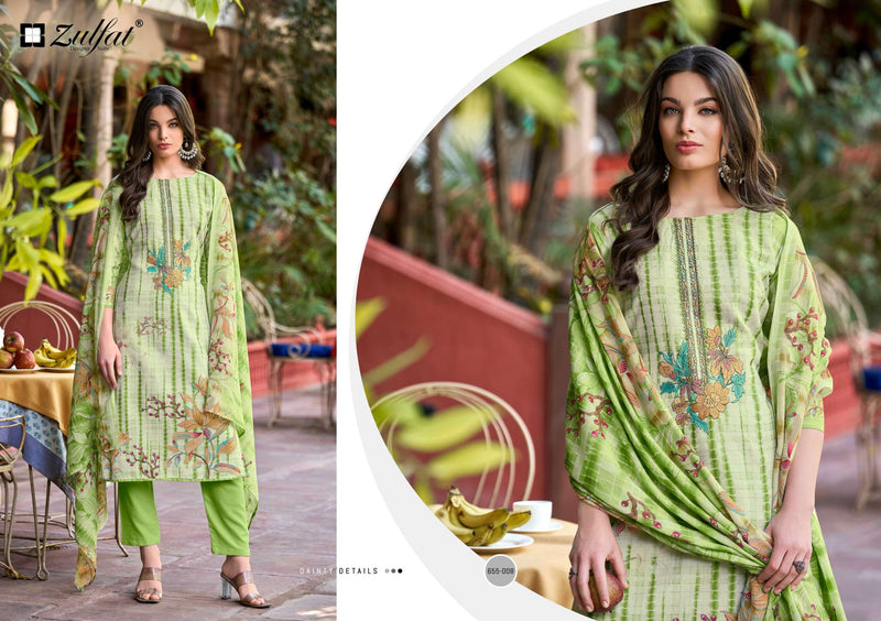 Zulfat Designer Suits Noor Vol 2 Pure Cotton Embroidery Work Salwar Suit