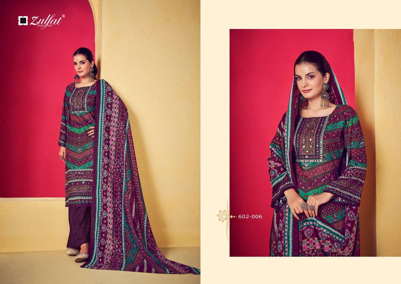 Zulfat Designer Suits Lipika Pure Heavy Viscose Rayon Print With Handwork Salwar Suit
