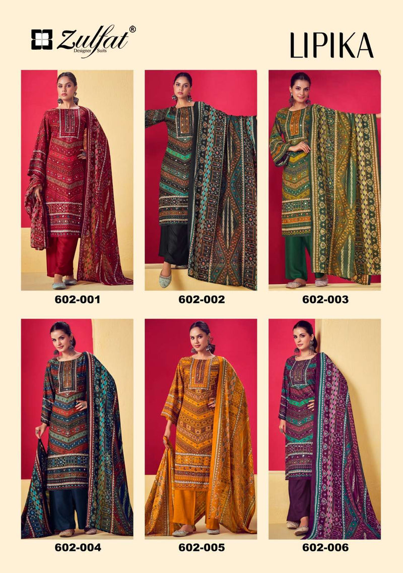 Zulfat Designer Suits Lipika Pure Heavy Viscose Rayon Print With Handwork Salwar Suit