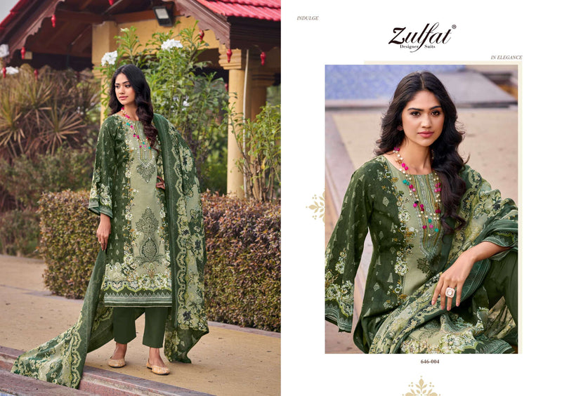 Zulfat Designer Suits Raabta Pure Jam Cotton Handwork Salwar Suit
