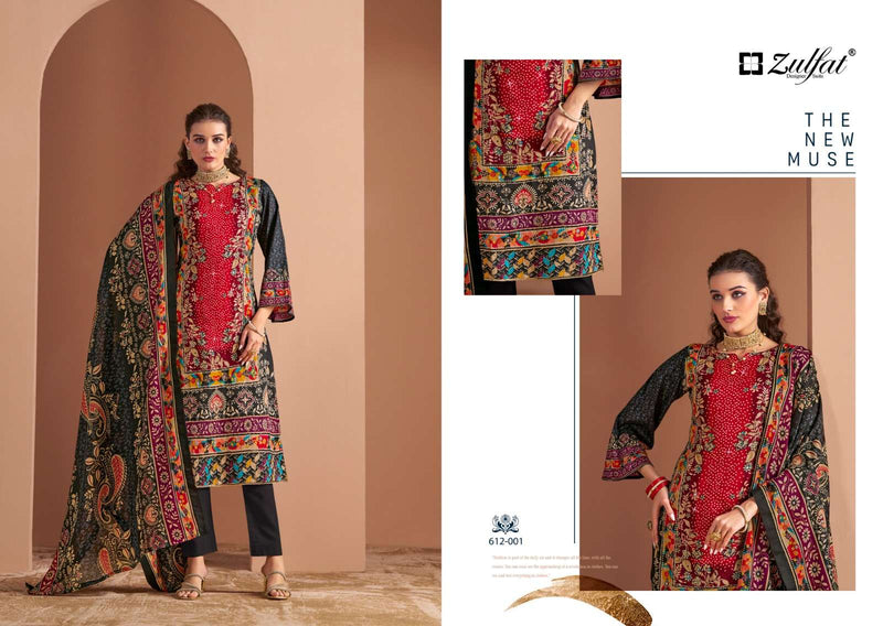 Zulfat Designer Suits Raabta Vol 3 Pure Jam Cotton Aari Handwork Salwar Suit