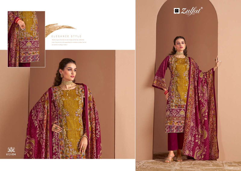 Zulfat Designer Suits Raabta Vol 3 Pure Jam Cotton Aari Handwork Salwar Suit