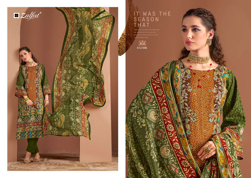 Zulfat Designer Suits Raabta Vol 3 Pure Jam Cotton Aari Handwork Salwar Suit