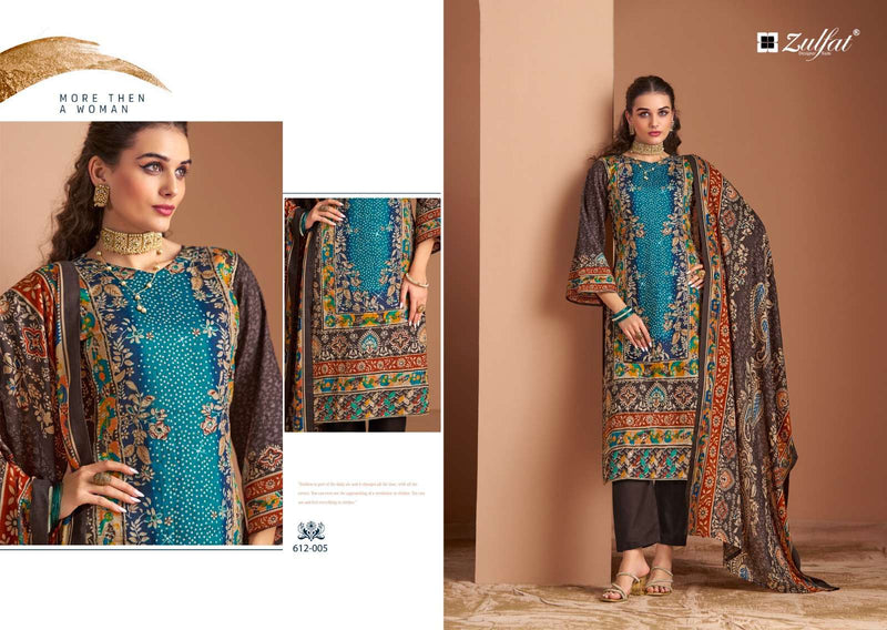 Zulfat Designer Suits Raabta Vol 3 Pure Jam Cotton Aari Handwork Salwar Suit