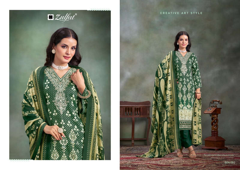 Zulfat Designer Suits Sangini Vol 3 Pure Jam Cotton Designer Print Handwork Suit