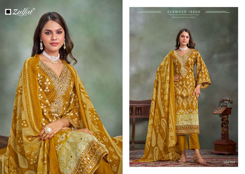 Zulfat Designer Suits Sangini Vol 3 Pure Jam Cotton Designer Print Handwork Suit