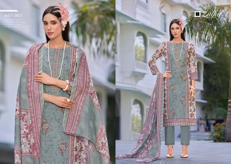 Zulfat Designer Suits Venisha Pure Cotton Printed Fancy Salwar Kameez