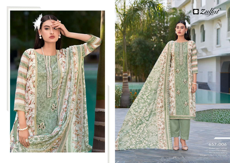 Zulfat Designer Suits Venisha Pure Cotton Printed Fancy Salwar Kameez