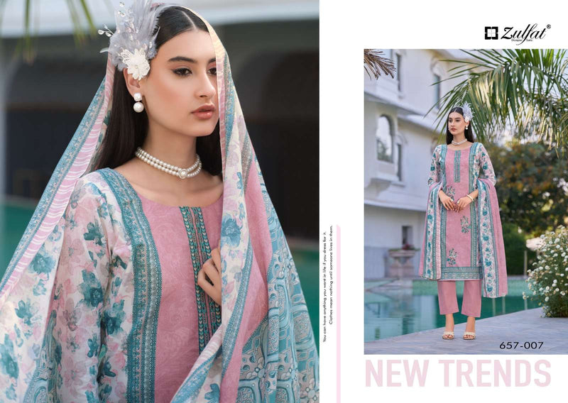 Zulfat Designer Suits Venisha Pure Cotton Printed Fancy Salwar Kameez