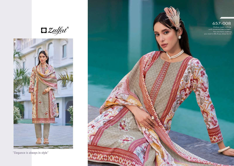 Zulfat Designer Suits Venisha Pure Cotton Printed Fancy Salwar Kameez