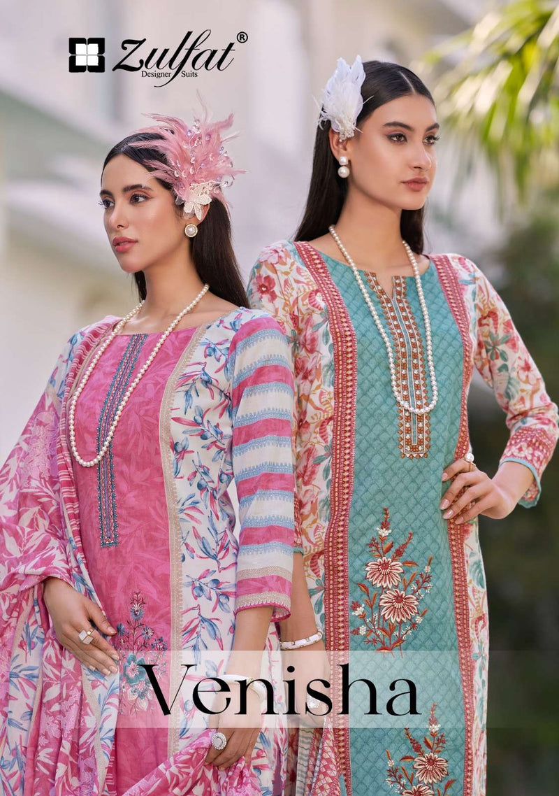 Zulfat Designer Suits Venisha Pure Cotton Printed Fancy Salwar Kameez