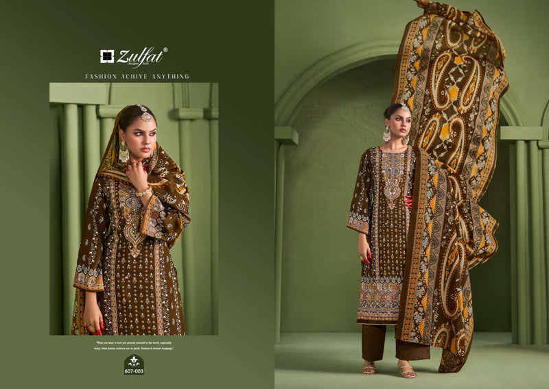 Zulfat Designer Suits Aayat Vol 7 Pure Viscose Rayon Designer Print Handwork Salwar Suit