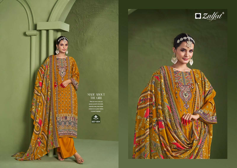 Zulfat Designer Suits Aayat Vol 7 Pure Viscose Rayon Designer Print Handwork Salwar Suit