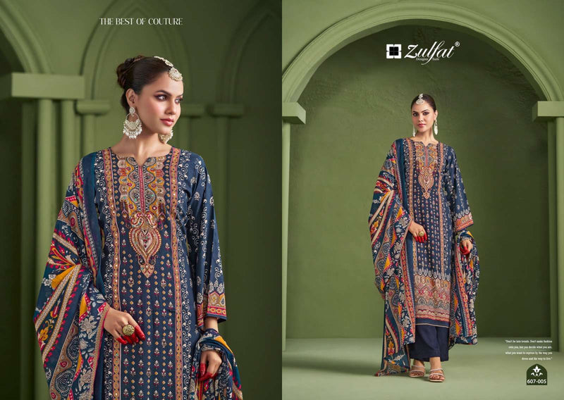 Zulfat Designer Suits Aayat Vol 7 Pure Viscose Rayon Designer Print Handwork Salwar Suit