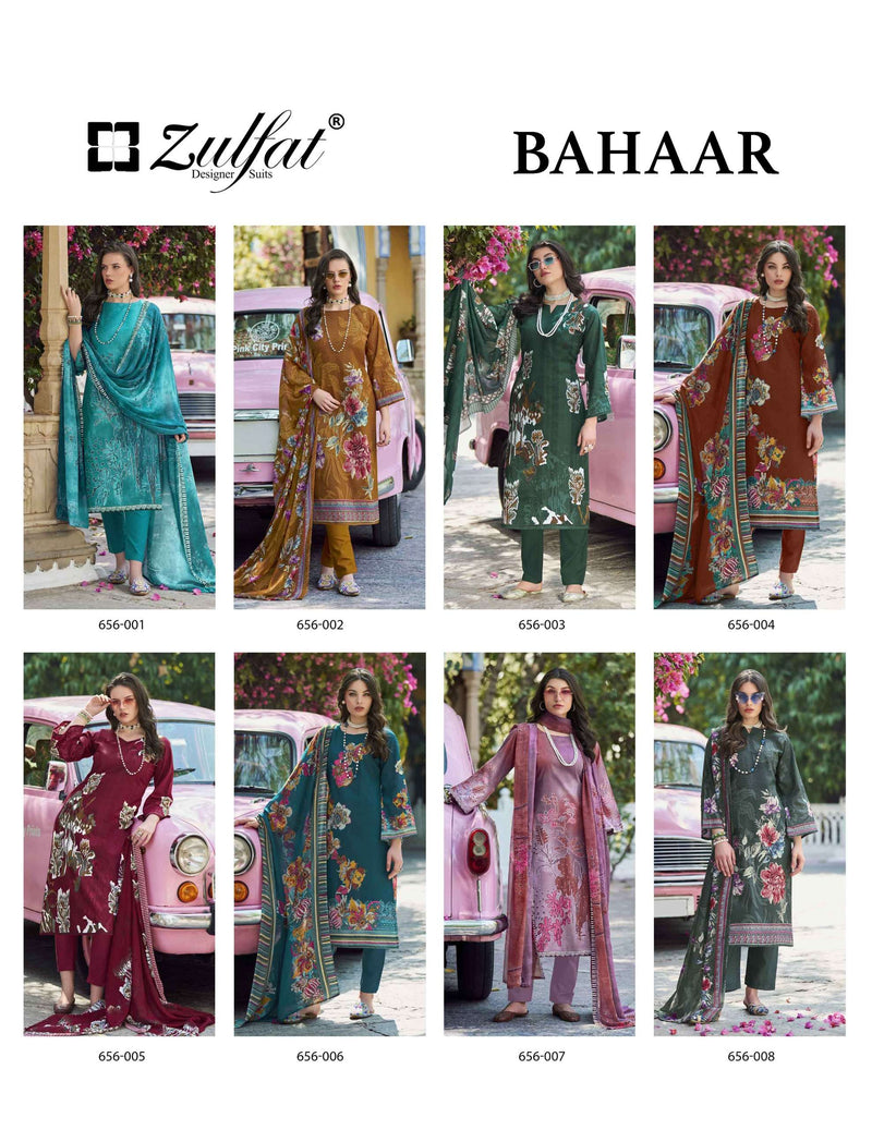 Zulfat Designer Suits Bahaar Pure Cotton Embroidered Work Salwar Kameez