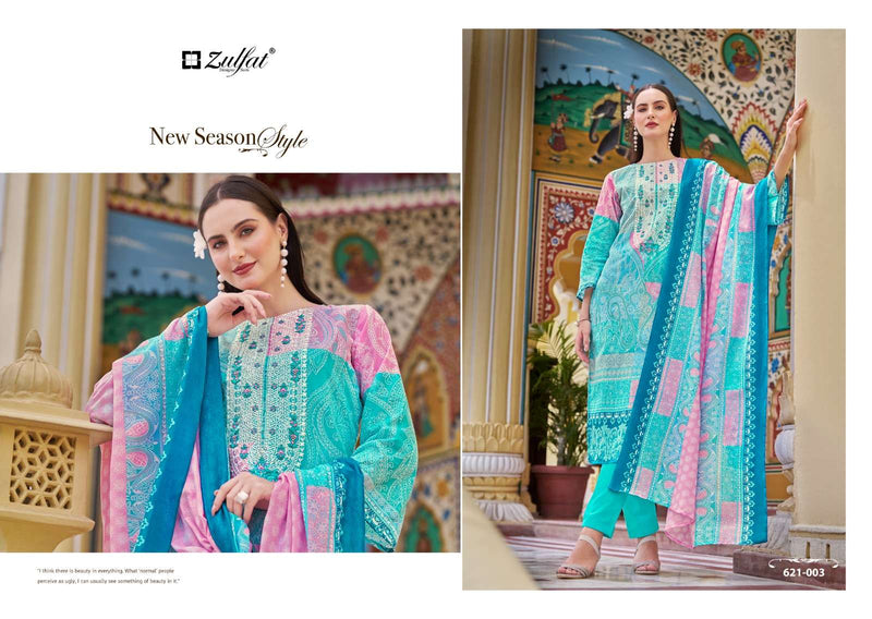 Zulfat Designer Suits Noor Pure Cotton Exclusive Printed Salwar Kameez
