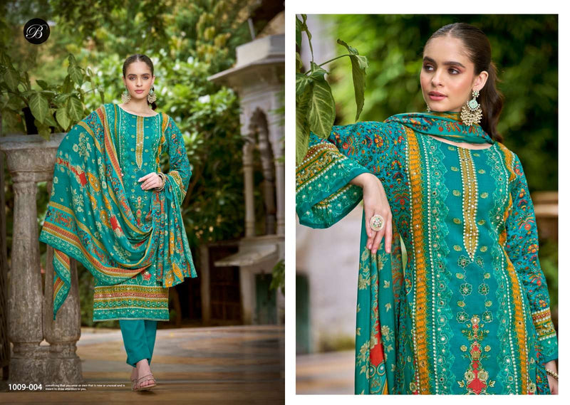 Zulfat Designer Suits Sanjeeda Pure Jam Cotton Mirror Aari Work Salwar Suit