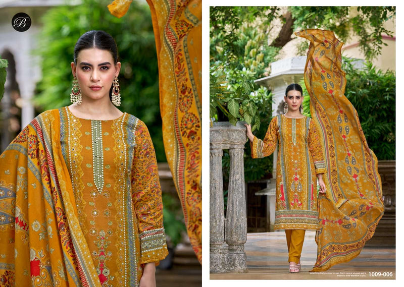 Zulfat Designer Suits Sanjeeda Pure Jam Cotton Mirror Aari Work Salwar Suit