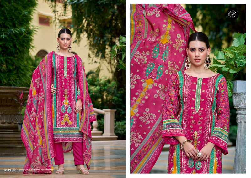 Zulfat Designer Suits Sanjeeda Pure Jam Cotton Mirror Aari Work Salwar Suit