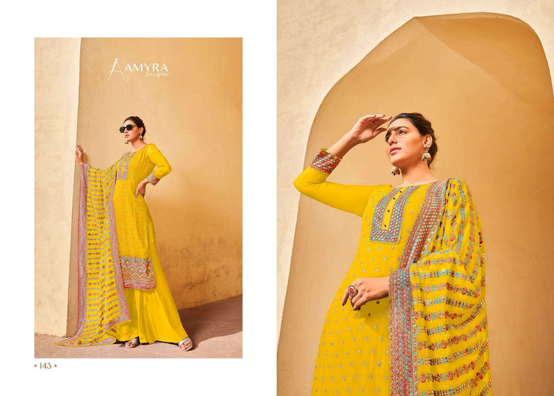 Aaina Vol 10 By Amyra Designer Georgette Embroidery Beautiful Salwar Kameez