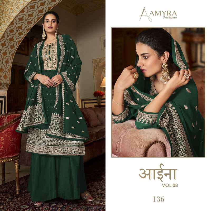 Aaina Vol 8 By Amyra Georgette Embroidery Dresses