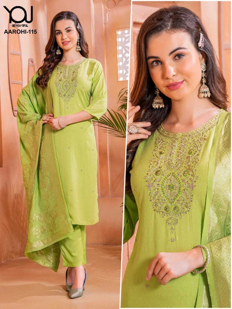 Wanna Kurti Aarohi Reyon Fabric Fancy Designer Concept Party Wear 3pcs Set