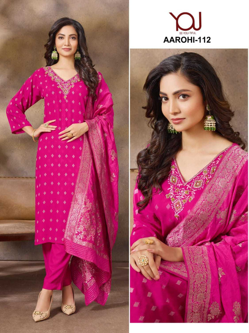 Wanna Kurti Aarohi Reyon Fabric Fancy Designer Concept Party Wear 3pcs Set