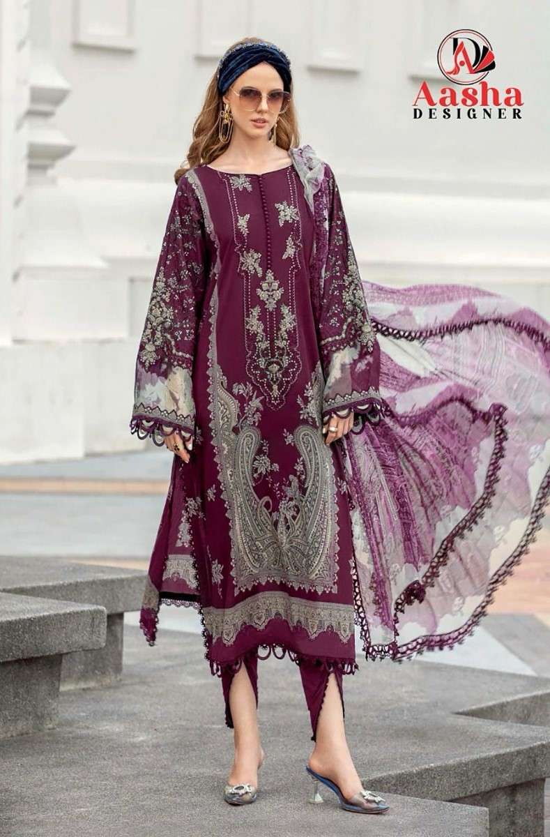 Aasha Designer Design No 1006 B Cotton Print Fancy Salwar Suit