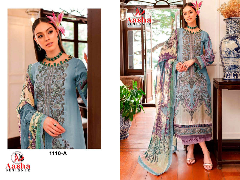 Aasha Queen Court Vol 7 Cotton Print Patch Embroidery Work Salwar Suit