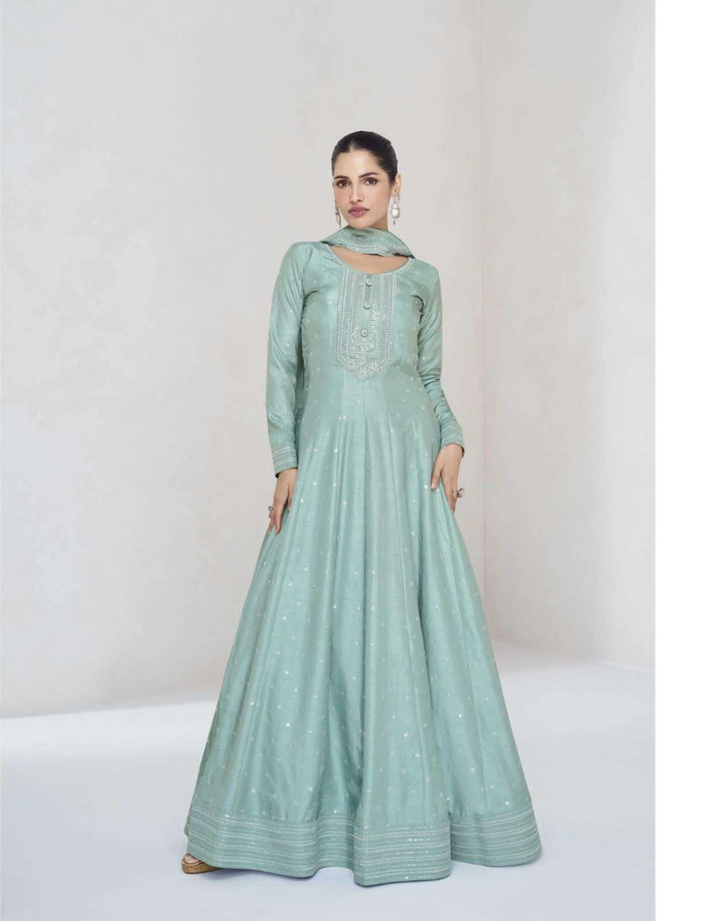 Aashirwad Creation Ekaya Silk Heavy Designer Party Wear Dress Dupatta Collection