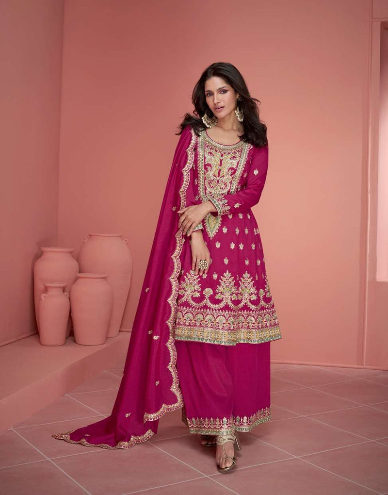 Aashirwad Creation Nurvi Silk Designer Party Wear Suit